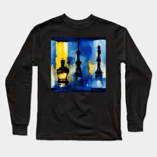 Paris watercolor Long Sleeve T-Shirt